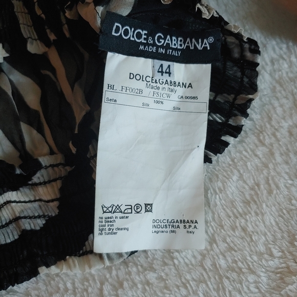 Authentic Dolce And Gabbana Zebra Print Top, sz44 - Picture 9 of 9